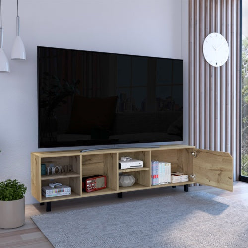 Four Light Oak TV Stand