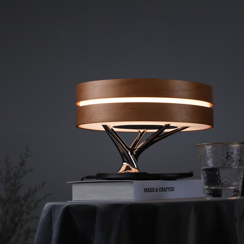 Round Intelligent Music Bluetooth Speaker Bed Lamp WiFi Circle Tree