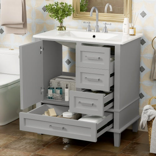 30 Bathroom Vanity , Modern Bathroom Cabinet With Sink Combo Set.