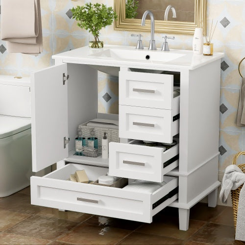 30 Bathroom Vanity , Modern Bathroom Cabinet With Sink Combo Set.