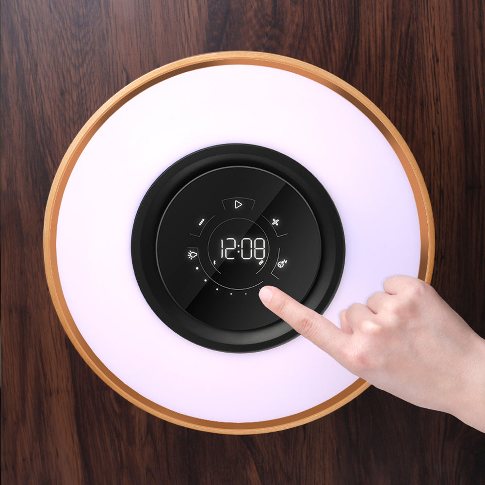 Round Intelligent Music Bluetooth Speaker Bed Lamp WiFi Circle Tree