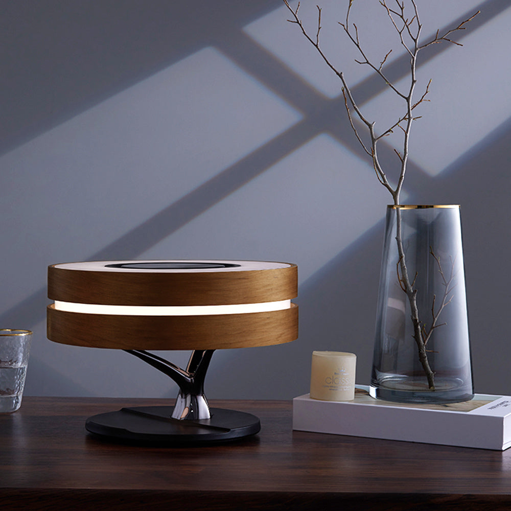 Round Intelligent Music Bluetooth Speaker Bed Lamp WiFi Circle Tree
