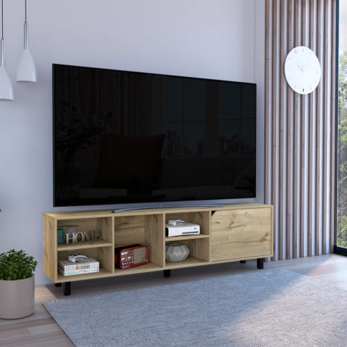 Four Light Oak TV Stand