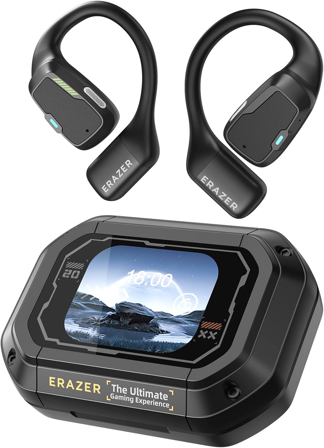 ERAZER XP6 AI Translation Earbuds Real-Time135 Language Translator Earbuds 4-in-1 Translation Headphones Open Ear Wireless Bluetooth 5.4 Ear buds with Charging Case fit iOS&Android for Travel Business