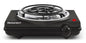 Elite Gourmet EDB-302BF# Countertop Double Cast Iron Burner, 1500 Watts Electric Hot Plate, Temperature Controls, Power Indicator Lights, Easy to Clean, Black