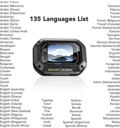 ERAZER XP6 AI Translation Earbuds Real-Time135 Language Translator Earbuds 4-in-1 Translation Headphones Open Ear Wireless Bluetooth 5.4 Ear buds with Charging Case fit iOS&Android for Travel Business