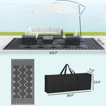 Outdoor Rug, Waterproof Plastic Straw With Carry Bag