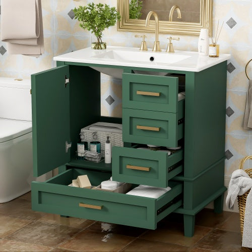 30 Bathroom Vanity , Modern Bathroom Cabinet With Sink Combo Set.