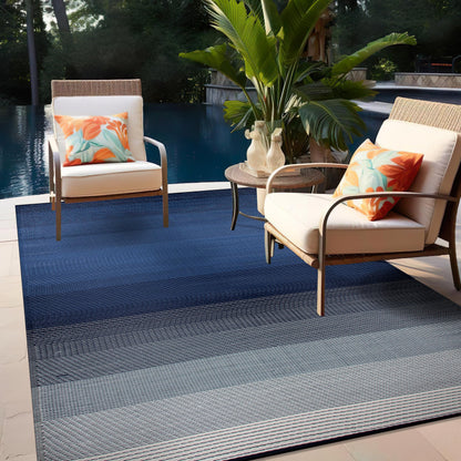 Rugshop Floral Tropical Reversible Crease-Free Waterproof Premium Recycled Plastic Outdoor Rugs for Patio,Backyard,RV,Deck,Picnic,Trailer,Beach,Camping,Sunroom Area Rug Green 7'10" X 10'