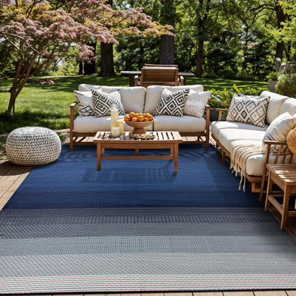 Rugshop Floral Tropical Reversible Crease-Free Waterproof Premium Recycled Plastic Outdoor Rugs for Patio,Backyard,RV,Deck,Picnic,Trailer,Beach,Camping,Sunroom Area Rug Green 7'10" X 10'